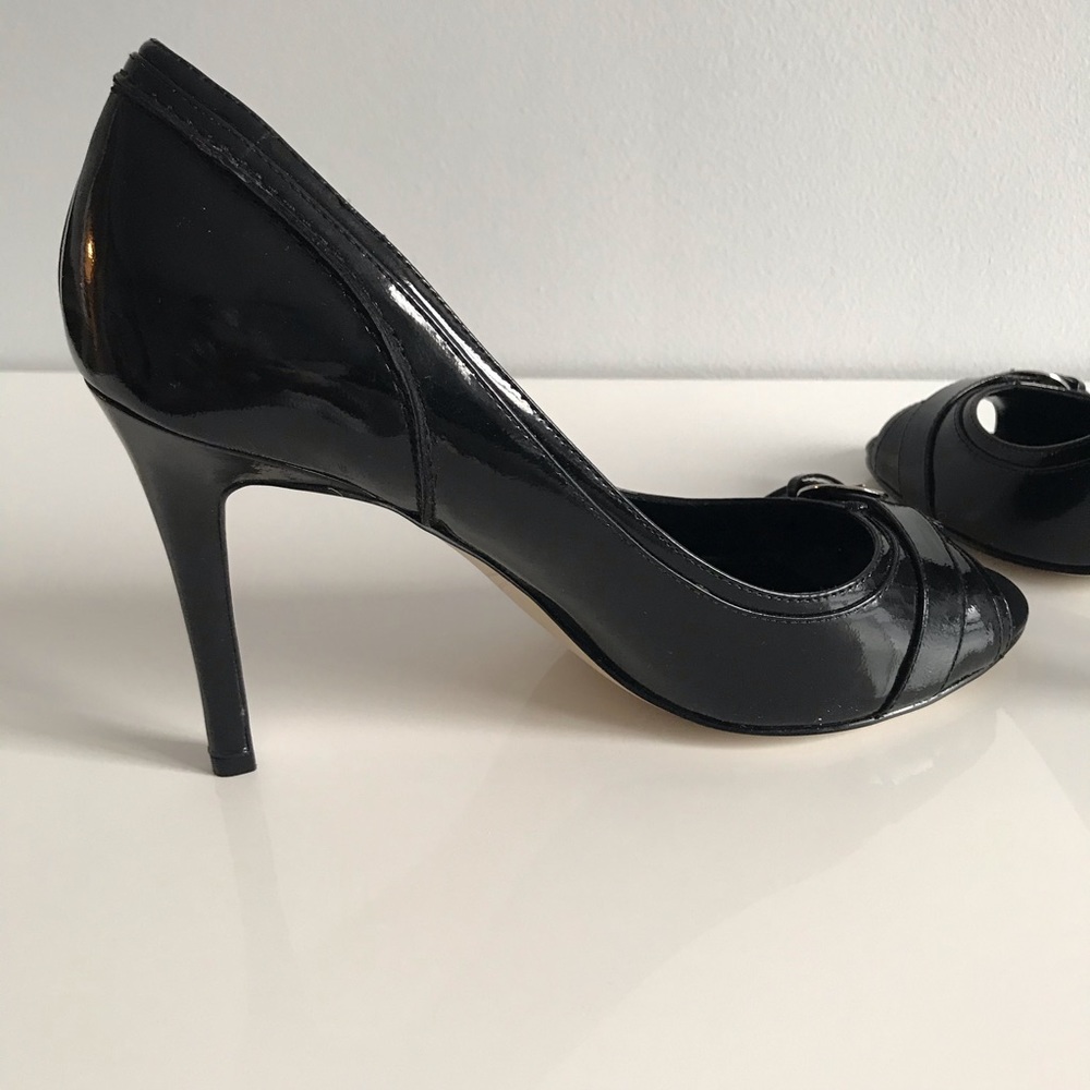 COPY - Enzo Angiolini Eamurray Patent Leather Silver Buckle Black Open Toe Pump… - Picture 16 of 16